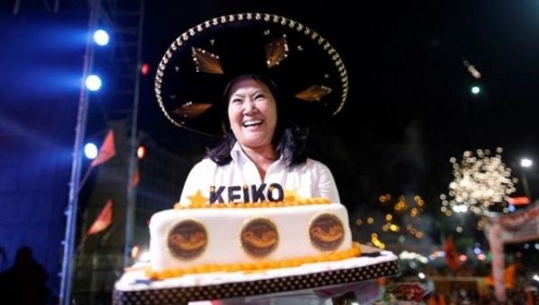 Peruvian presidential candidate Keiko Fujimori of the Fuerza Popular (Popular Force) party attends an election rally in Lima, Peru, May 25, 2016.