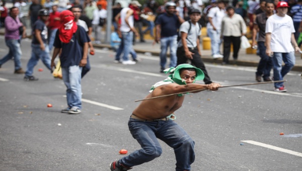 Opposition leaders in Venezuela have a history of inciting violence. This is a photo of one protest in April 2013.