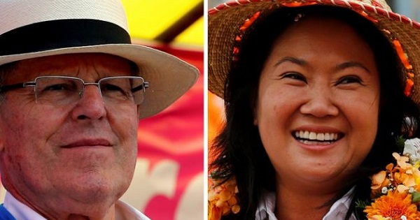 Fujimori and Kuczynski neck and neck as 97 percent of vote in.