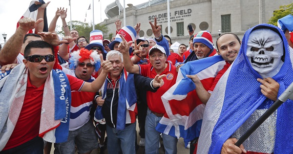 Costa Rican fans outside Soldier Field Chicago, U.S. June 7, 2016.