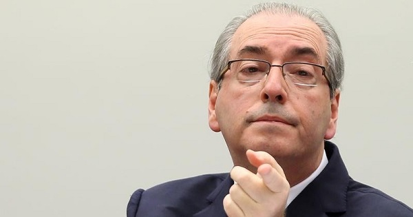 Eduardo Cunha gestures during his defense in an ethics committee hearing in the lower house, in Brasilia, Brazil, May 19, 2016.