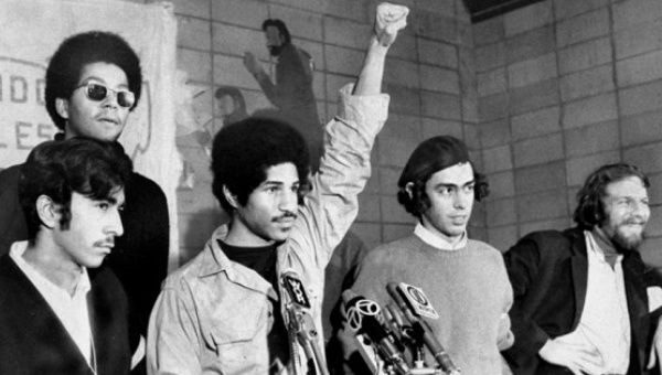 Members of The Young Lords during a press conference in NY, during the '60s