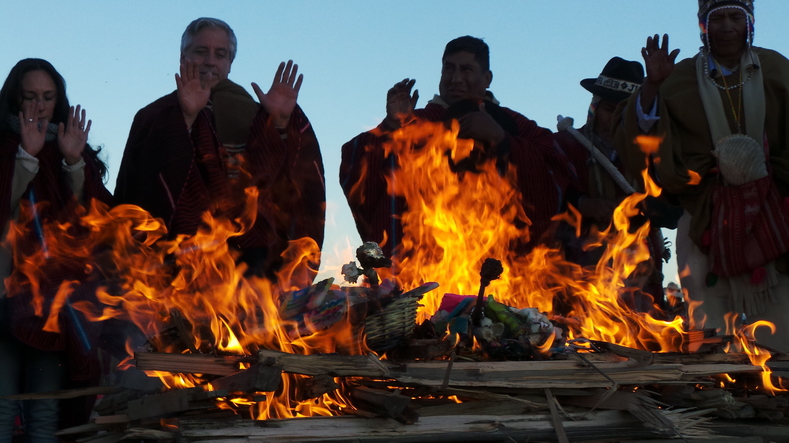 Fire plays a large part in the Festival of the Sun.