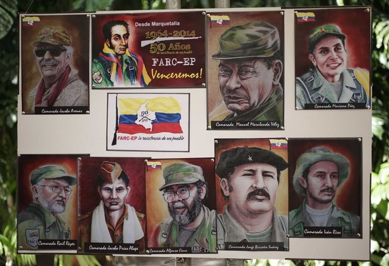 Fifty two years ago the Revolutionary Armed Forces of Colombia (FARC) and the People’s Army (EP) were born in a world filled with constant threats to those social movements committed toward defending equality and standing up to foreign intervention. Photo of FARC leaders as seen at a press conference in Havana, Cuba.