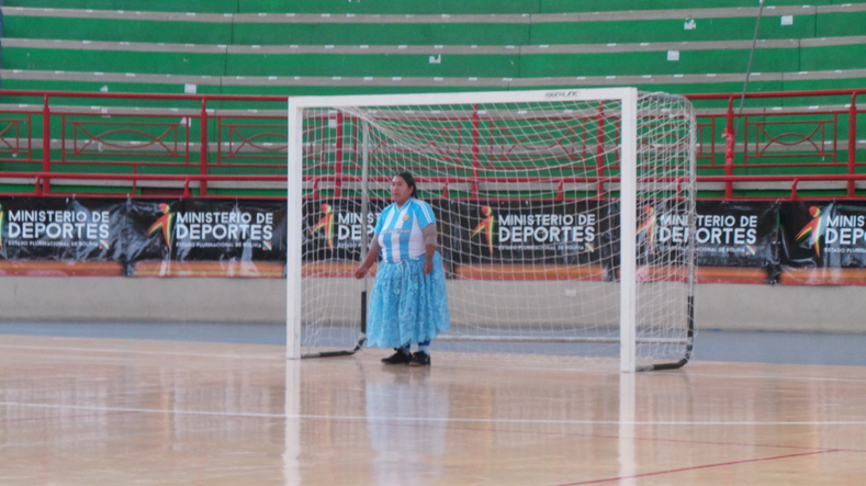 Female soccer players wore their traditional dress with pride for the tournament.