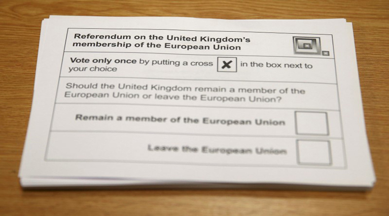 A ballot for the EU 'Brexit' referendum.