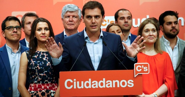Ciudadanos party leader Albert Rivera after Spain's general election