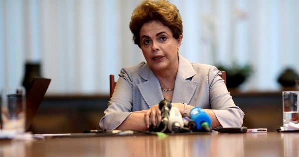 Suspended Brazilian President Dilma Rousseff attends a news conference with foreign media in Brasilia, June 14, 2016.