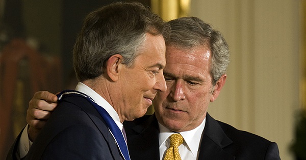 Tony Blair was the only world leader to back George W. Bush when the rest of the world refused to support his invasion of Iraq.