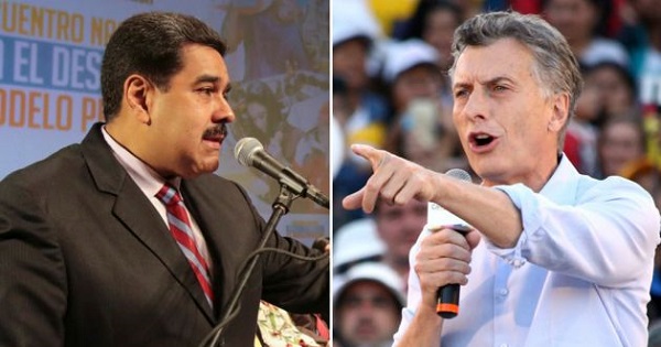 Nicolas Maduro and Mauricio Macri.