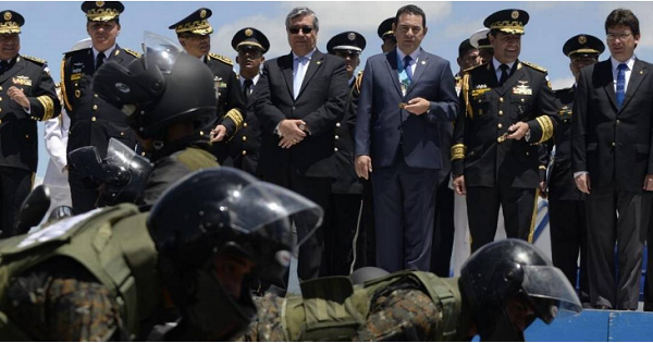 President Jimmy Morales holds a military parade, something that was prohibited for over a decade out of respect for the victims of the military genocide.