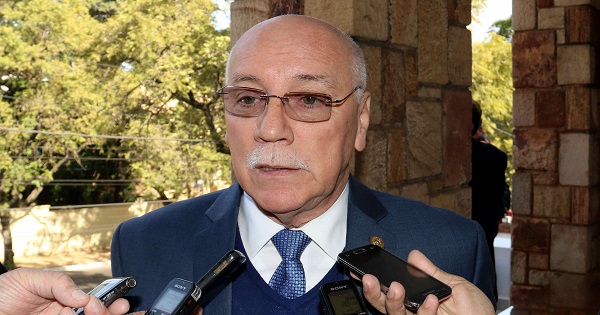 Paraguayan Foreign Minister Eladio Loizaga addresses the media in this file photo from June 7, 2016.