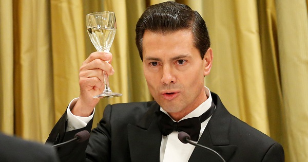 Mexico's President Enrique Pena Nieto delivers a toast during a state dinner at Rideau Hall in Ottawa, Ontario, Canada, June 28, 2016.