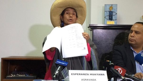 Esperanza Huayama, victim of forced stirilizations