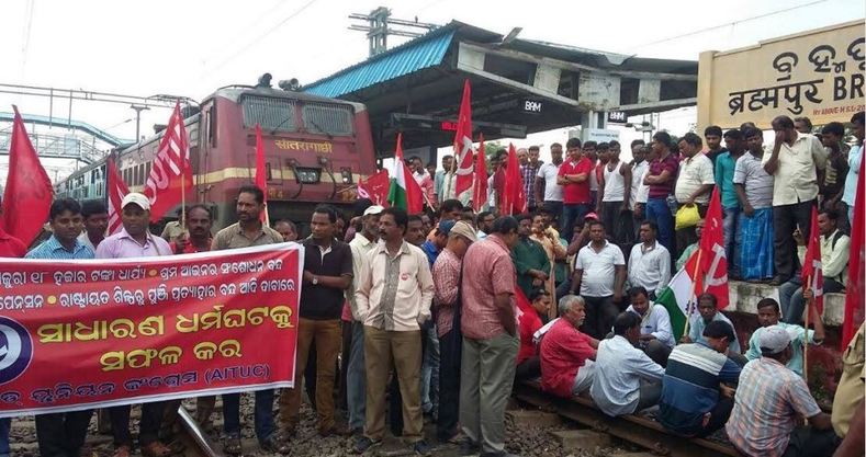 Rail workers at Berhampur, Odissa.