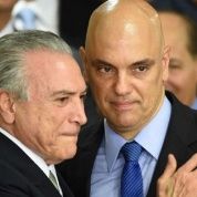 Brazilian President Michel Temer appears alongside Justice Minister Alexandre de Moraes in Brasilia, in this photo from May, 2016.