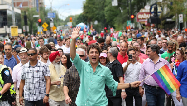 PM Justin Trudeau at the Montreal pride parade