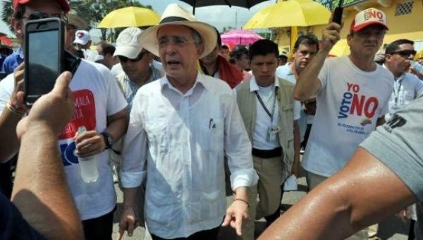 Former Colombian President Alvaro Uribe with 