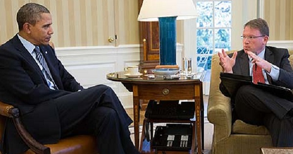 Goldberg in a meeting with President Obama.