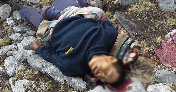 A 42-year-old man identified as Quintino Cerceda Huilca was shot dead by police during a mining-related clash, Apurimac, Peru, Oct. 14, 2016