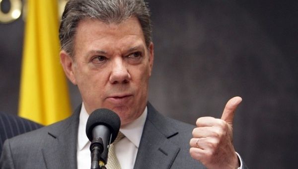Colombian President Juan Manuel Santos remarks on the ongoing peace negotiations in Cartagena.