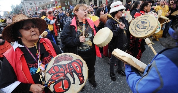 Indigenous Women's memorial march in Vancouver