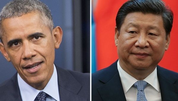 U.S. President Barack Obama and Chinese leader Xi Jinping 