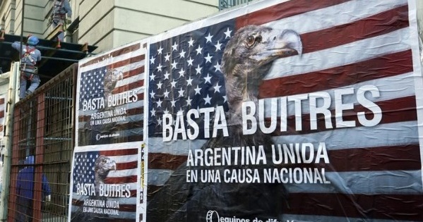 A poster along the streets of Buenos Aires, Argentina, reads 