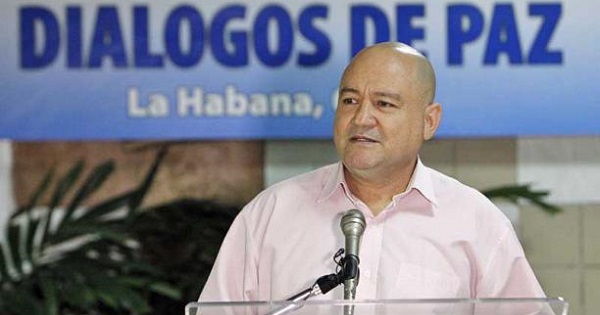 Member of the FARC Secretariat, Luis Antonio Losada Gallo, alias Carlos Antonio Lozada, during a press conference in Havana, Cuba Sunday March 6, 2016.