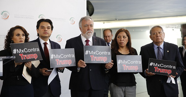 Mexican Senators from the left-wing PRD promote an anti-Trump campaign on social media.