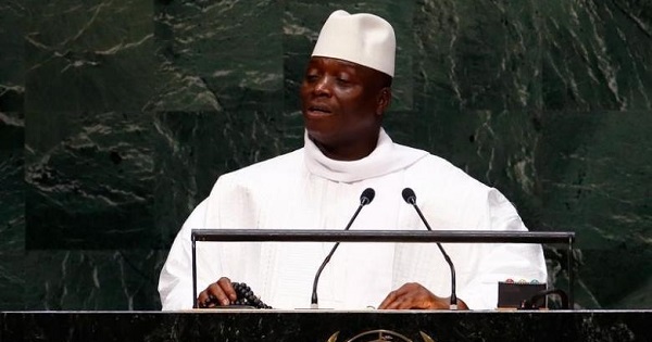 Yahya Jammeh, President of the Republic of the Gambia, addresses the 69th United Nations General Assembly at the U.N. headquarters in New York Sep. 25, 2014
