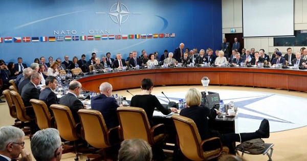 NATO defence ministers attend a meeting at the Alliance headquarters in Brussels, Belgium, Oct. 26, 2016.