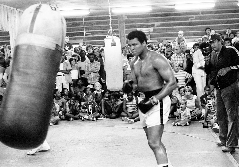 Muhammad Ali trains for his second fight with Leon Spinks in New Orleans, Louisiana, U.S. August 25, 1978.