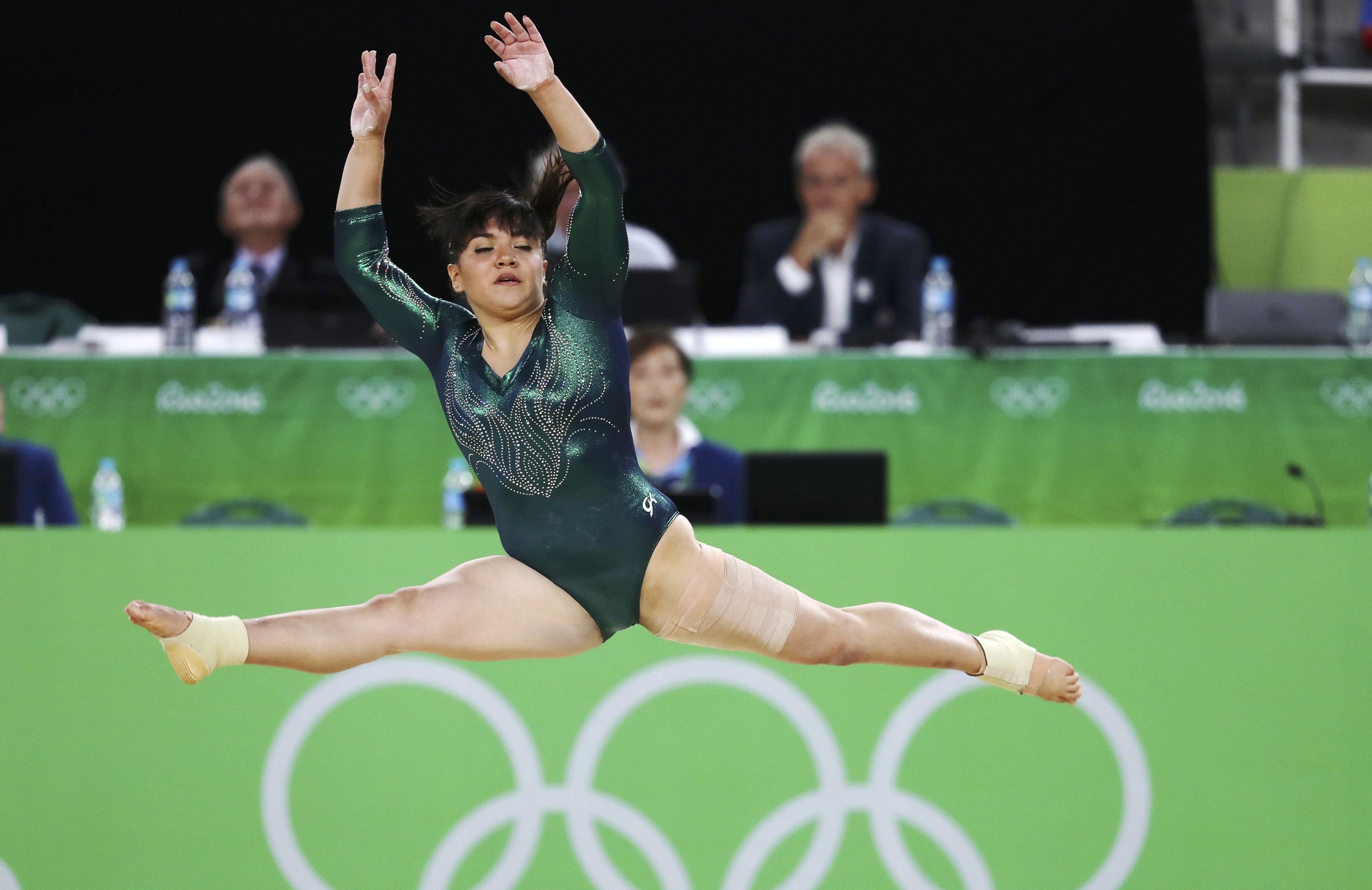 Mexican gymnast Alexa Moreno performs at the 2016 Olympics.