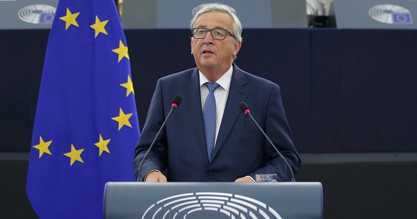 European Commission President Jean-Claude Juncker addresses the European Parliament during a debate in Strasbourg, France, September 14, 2016.