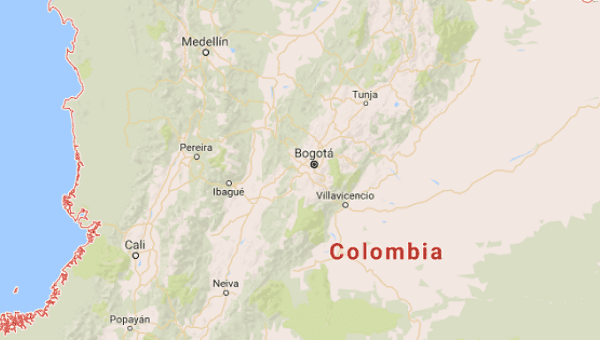 The earthquake took place 66 miles northwest of the Colombia city of Medellin. 