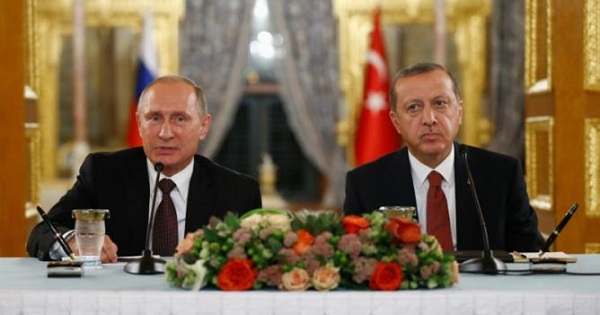 Putin talks during a joint news conference with Erdogan following their meeting in Istanbul, Turkey, October 10, 2016.