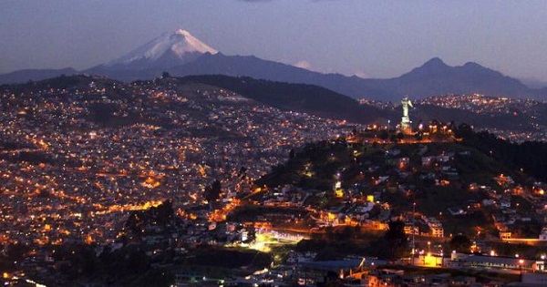 The Cotopaxi volcano is seen near Quito, Ecuador, Aug. 10, 2015.