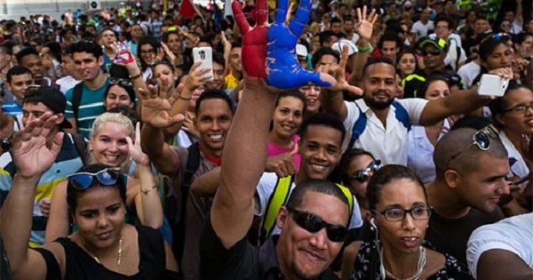 Hundreds of Cuban students protested in universities around the country against the U.S. blockade.