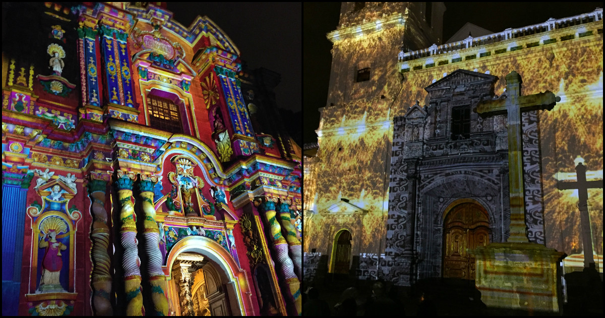 Festival of Lights: Quito's Historical Center Bathed in Color