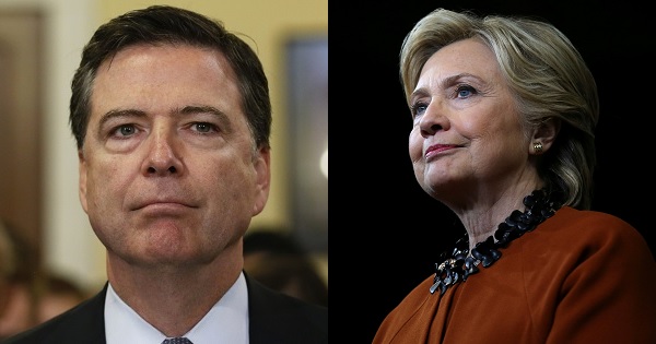 FBI Director James Comey and Democratic presidential nominee Hillary Clinton appear in this composite image.