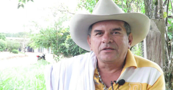 Colombian campesino leader, Erley Monroy Fierro.
