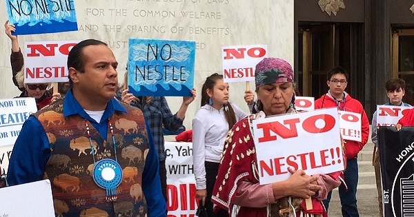 A September protest against Nestle in Oregon