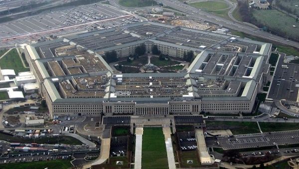 Aerial shot of the Pentagon, headquarters of the United States Department of Defense