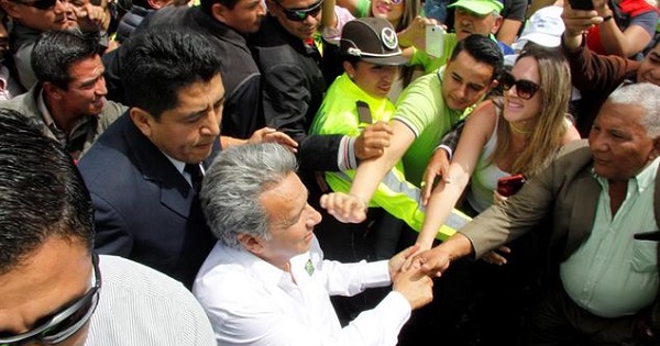 Lenin Moreno, candidate for the left-wing coalition Alianza Pais