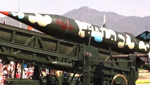 A Pakistani nuclear-capable surface-to-surface ballistic missiles Shaheen II 