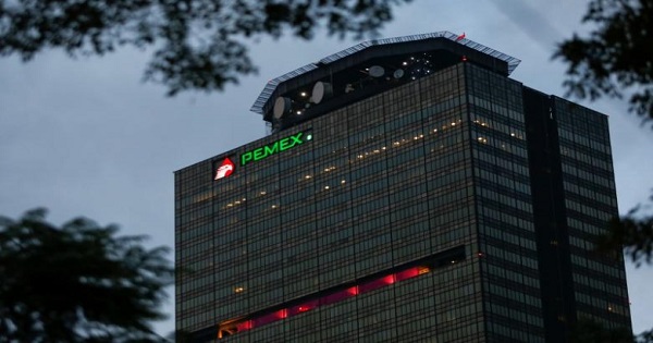 Pemex logo is seen at the headquarters of state-owned oil giant in Mexico City, Mexico October 13, 2016.