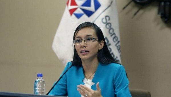 Sandra Naranjo, a graduate in economics and finance with a specialization in mathematics, will still be in charge of the National Secretariat for Planning and Development