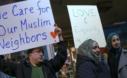 Anti-Trump rallies have emphasized the need to tackle Islamophobia. 