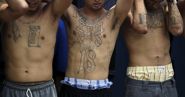 Barrio 18 gang members are often branded with elaborate tattoos depicting their loyalty to the notorious organisation.